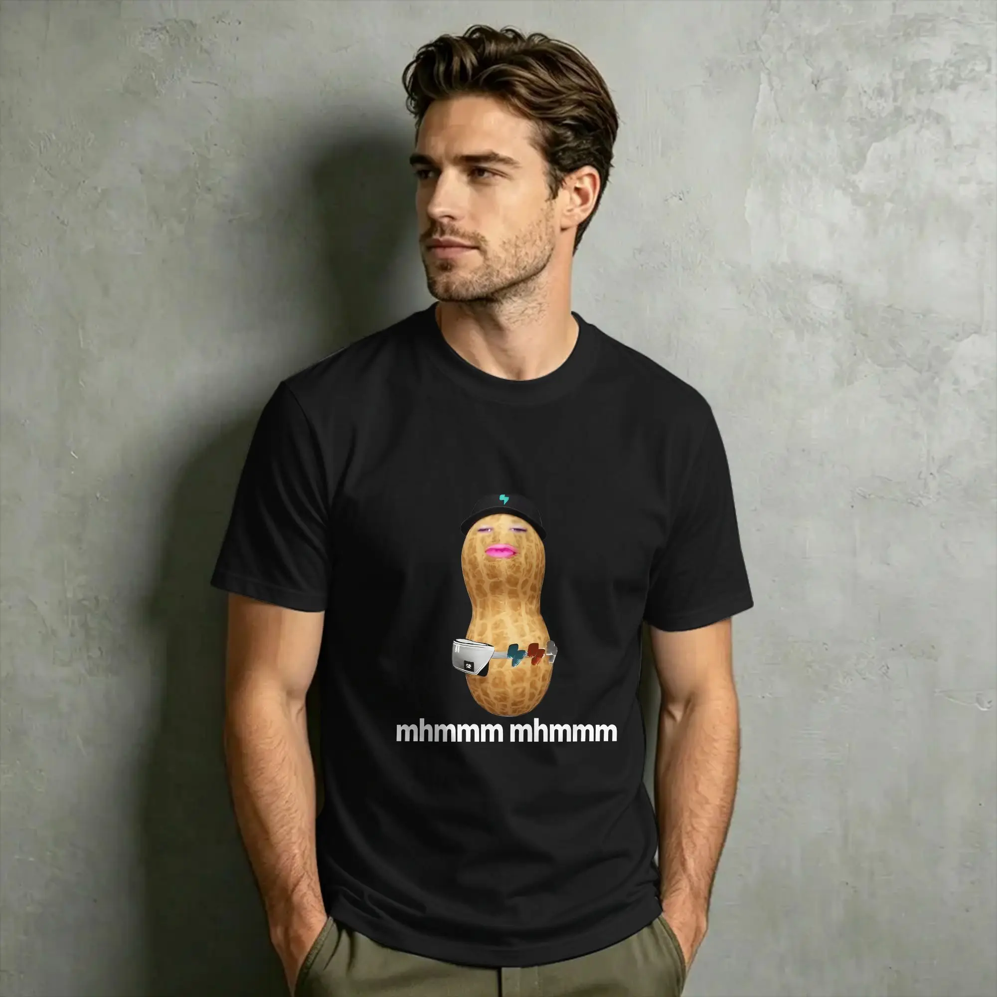 Novelty The Burnt Peanut GOOP Meme T-Shirt Men O Neck 100% Cotton T Shirts  Short Sleeve Tees Original Clothes