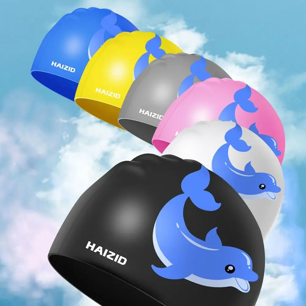 

Photography Props Silicone Swimming Cap Waterproof Protect Ears Diving Cap Long Hair Lightweight Bathing Cap Swim Pool