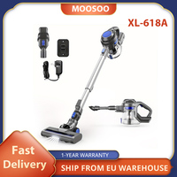 MOOSOO XL-618A Cordless Stick Vacuum Cleaner, 12KPa Strong Suction, 30min Max. Runtime, 1.3L Large Dust Cup,120W Brushless Motor