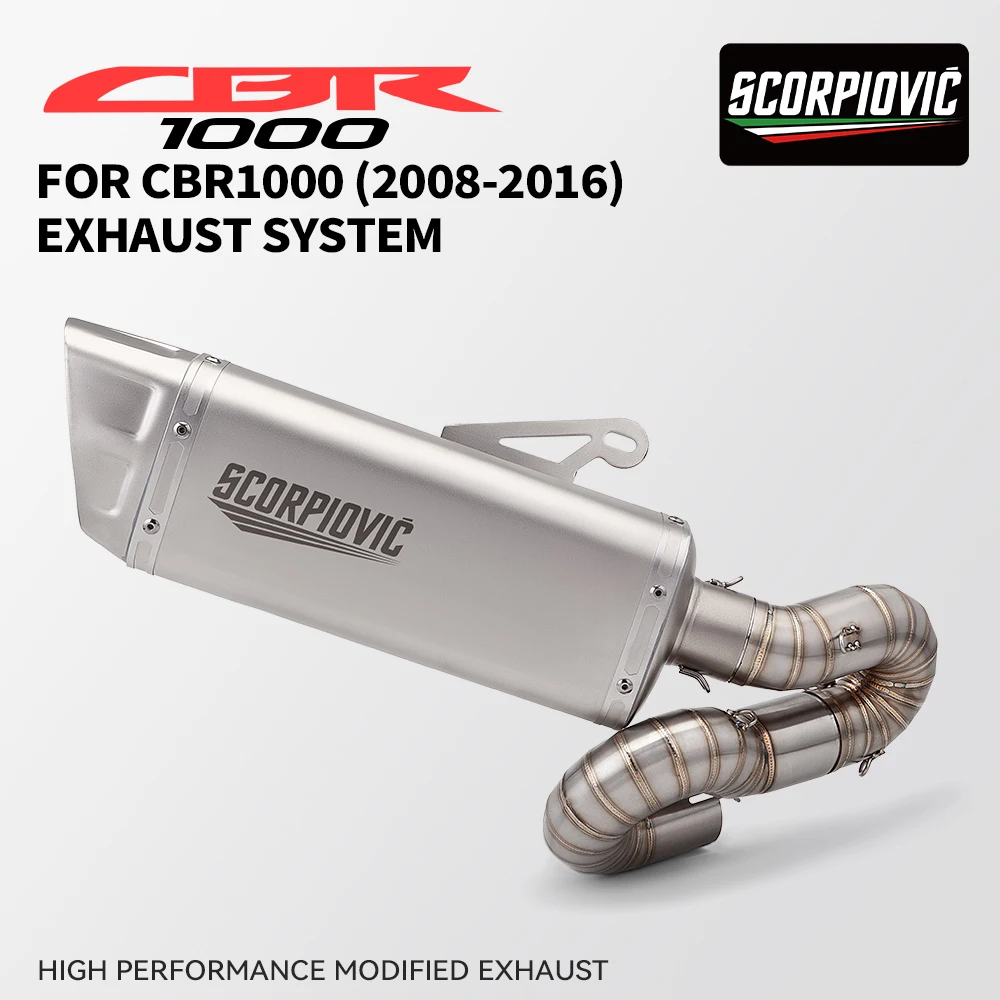 

Slip on For CBR1000 CBR1000RR Exhaust Mid Pipe Motorcycle Stainless Steel Motocross 51mm Connect Tube Link 2008-2016 Year
