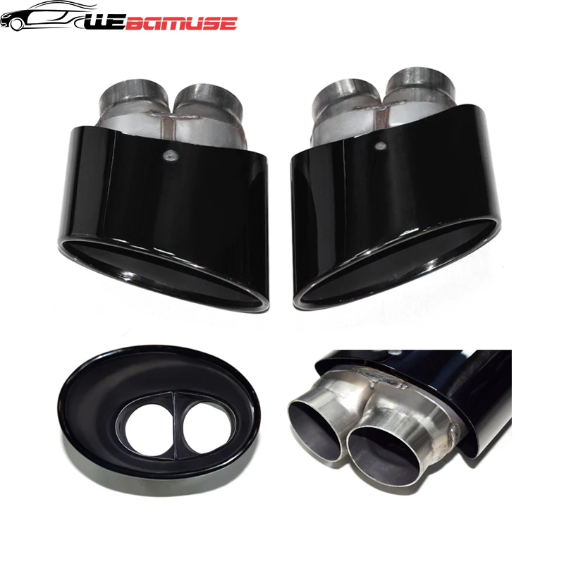 For Audi S3 S4 S5 S6 Exhaust Modification Upgrade RS3 RS4 RS4 RS5 RS6 RS7 Tailpipe Stainless Steel Muffler Tailpipe