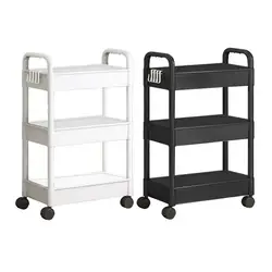 Mobile Bookshelf Trolley Household Kitchen Organizers And Storage Rack Home Bathroom Cart With Wheels Living Room Snacks Shelves