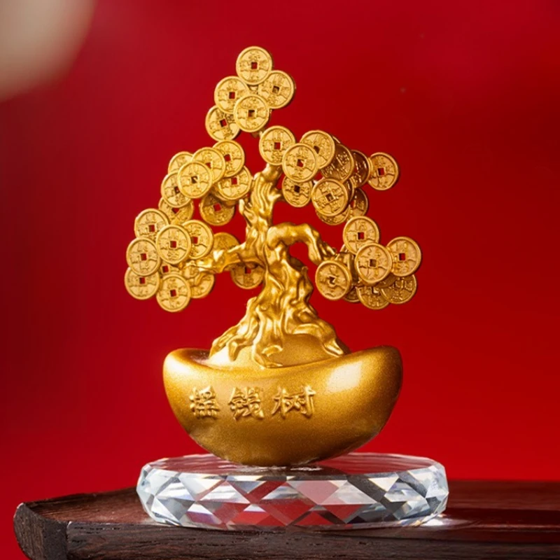 

Copper ingot rich cash cow gold ingot new Chinese ornaments office front desk housewarming opening gift