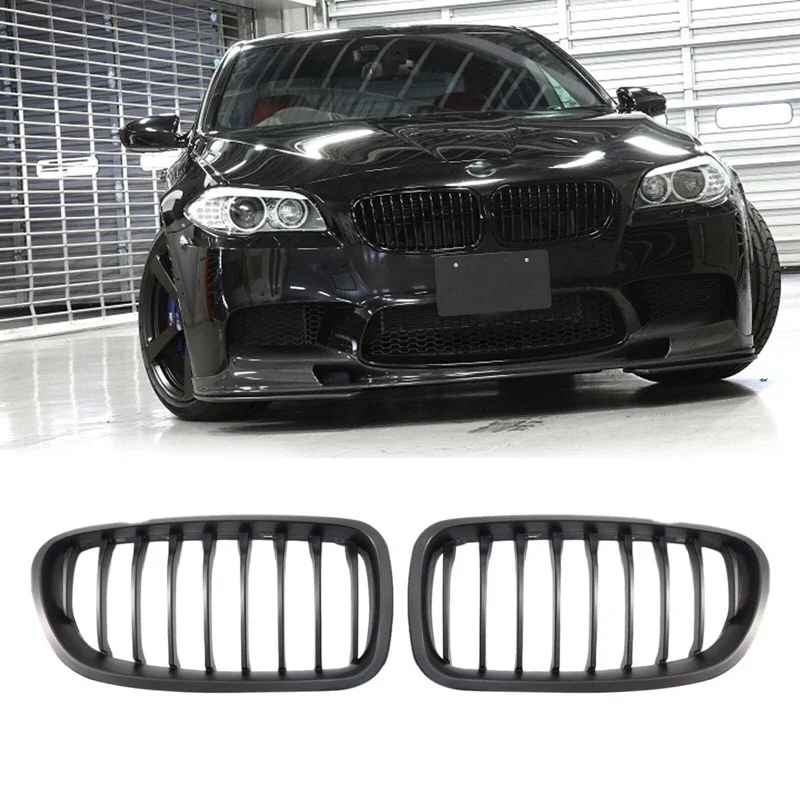 

New-Matte Black Front Kidney Grill Grille For-BMW 5 Series F10 F11 F18 2010-2016 M5 528I 535I 550I 51137203649 51137203650