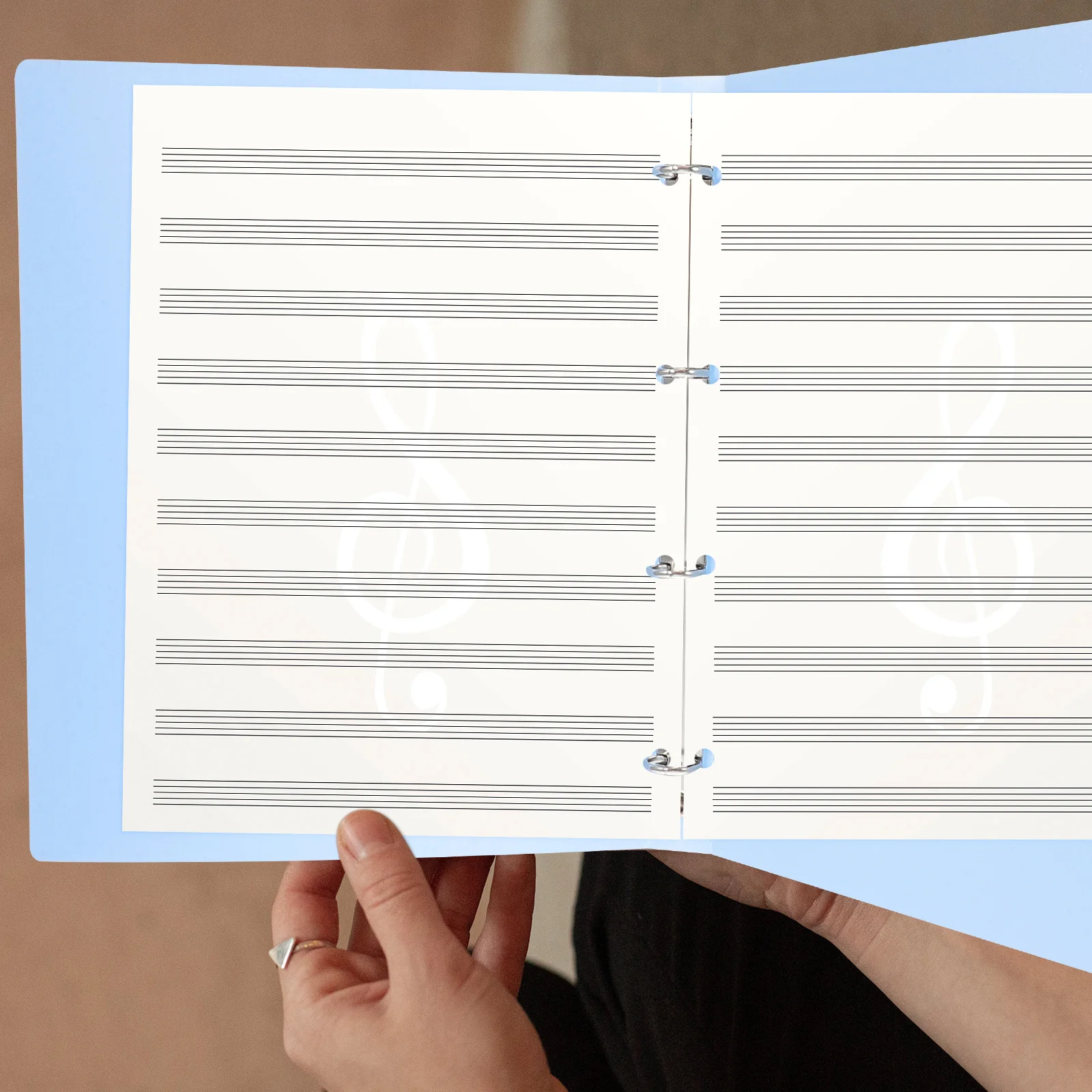 Kotak empat lubang Folder File kantor skor musik rumah tangga logam tahan aus Binder