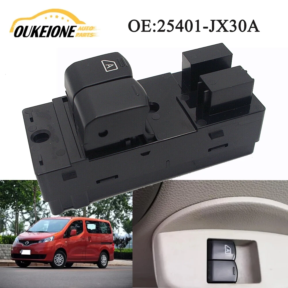 For Nissan NV200 HR16DE 1.6L L4 2009 2010 2011 2012 2013 2014 2015 Window Control Switch Lifter Regulator Button 25401-JX30A