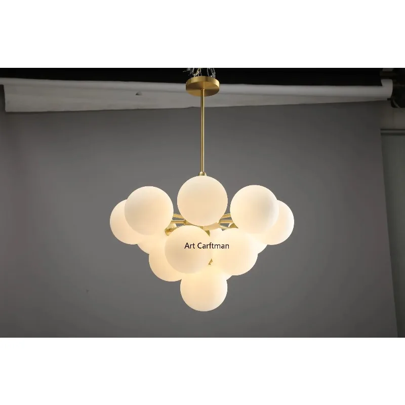 

Nordic Retro Minimalist Copper G9 13 Heads LED Chandelier for Living Room Bedroom Restaurant Modern Pendant Lamp Lights Fixture