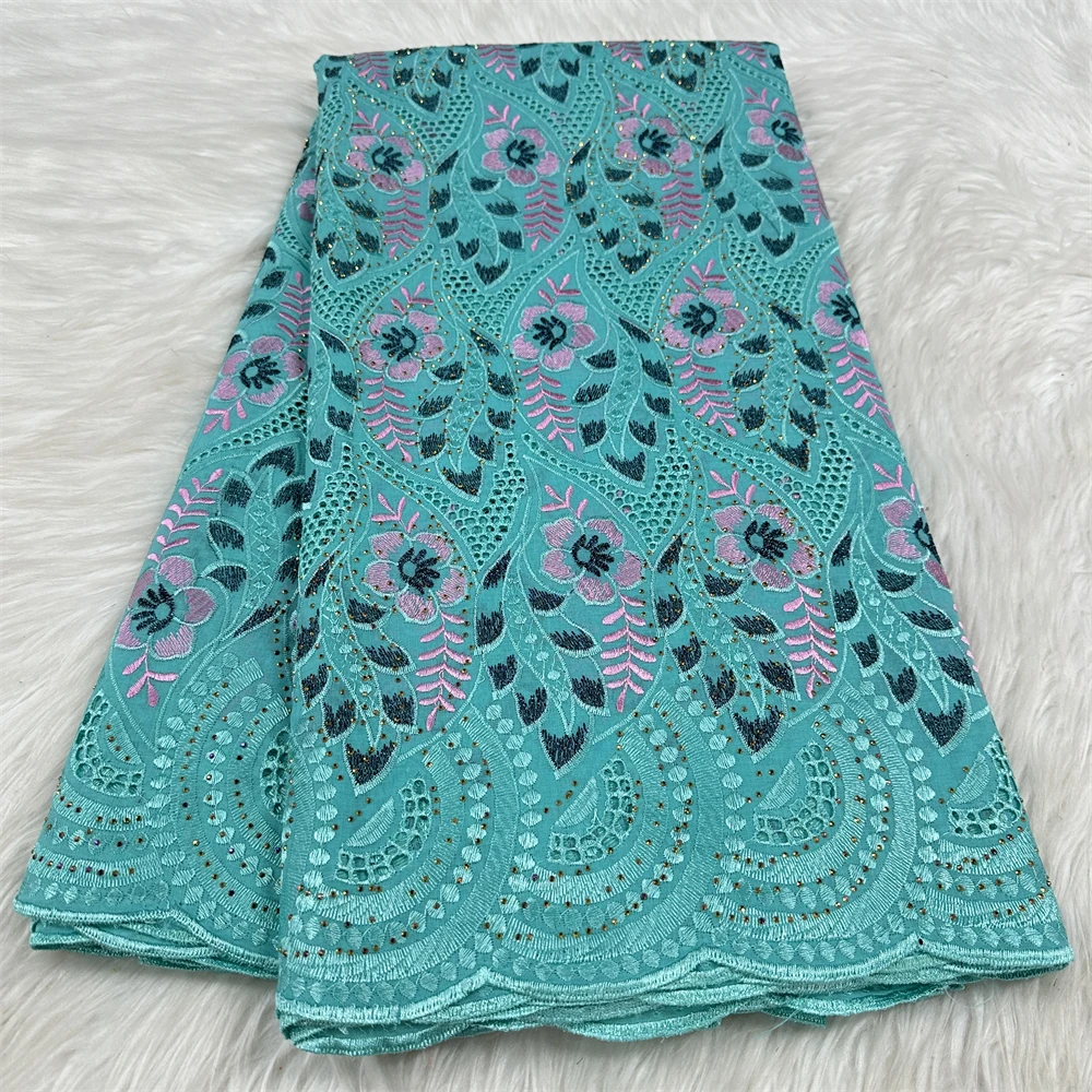 

Белая швейцарская кружевная ткань с вышивкой, африканская французская кружевная вуаль, ткань для женского платья, 5 ярдов