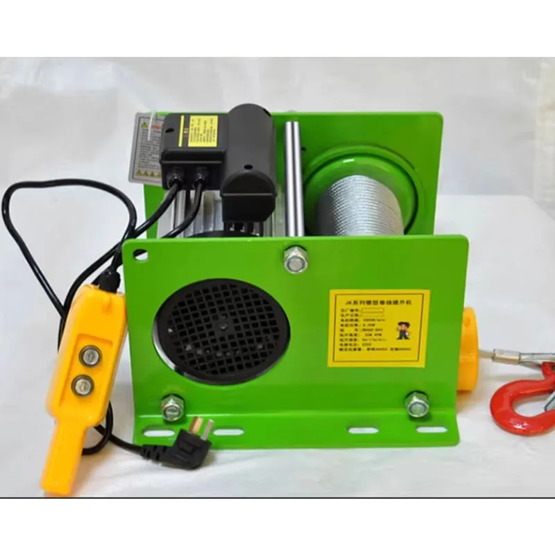 200-400 كجم ونش كهربائي لاسلكي للتحكم عن بعد رافعة منزلية رافعة كهربائية 30 متر حبل أسلاك الفولاذ Windlass لف المحرك