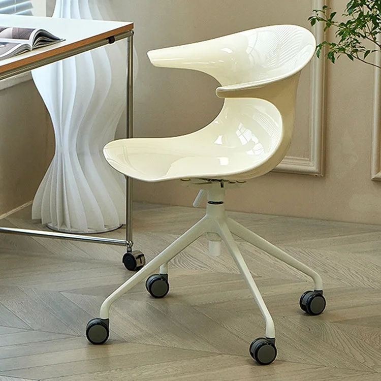 Nordic office chair on wheels designer creative pre-owned dining chair home acrylic liftable swivel chair