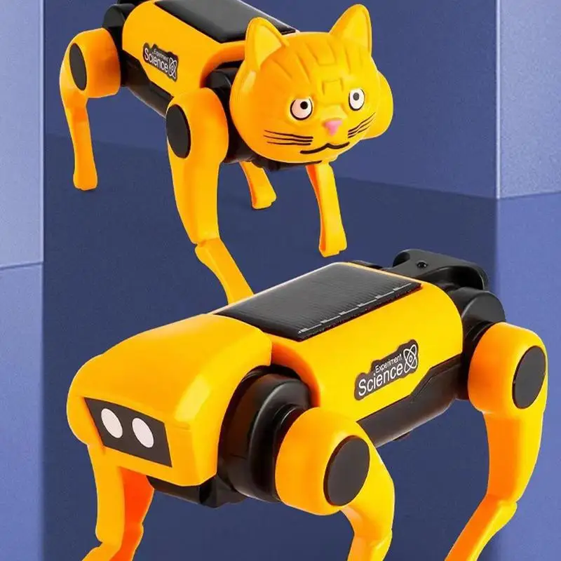 Robot Dog Kit Intelligent Robot Dog Toys Solar Powered Robotics Kit Solar Mechanic Dog Learning Educational Science Kits Solar