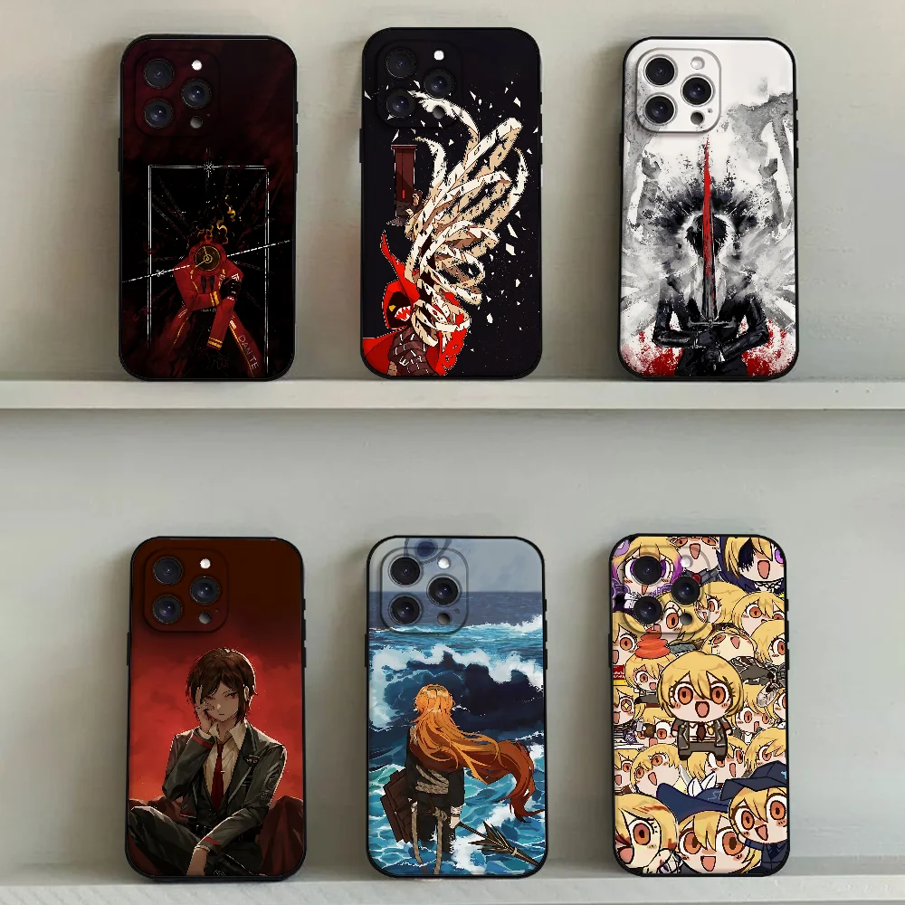 Чехол для телефона Game L-Limbus Company для Iphone 16, 15, 11, 13, 14 Pro Max 7, 8 Plus X Xr Xs Max 12 mini, черный чехол-чехол