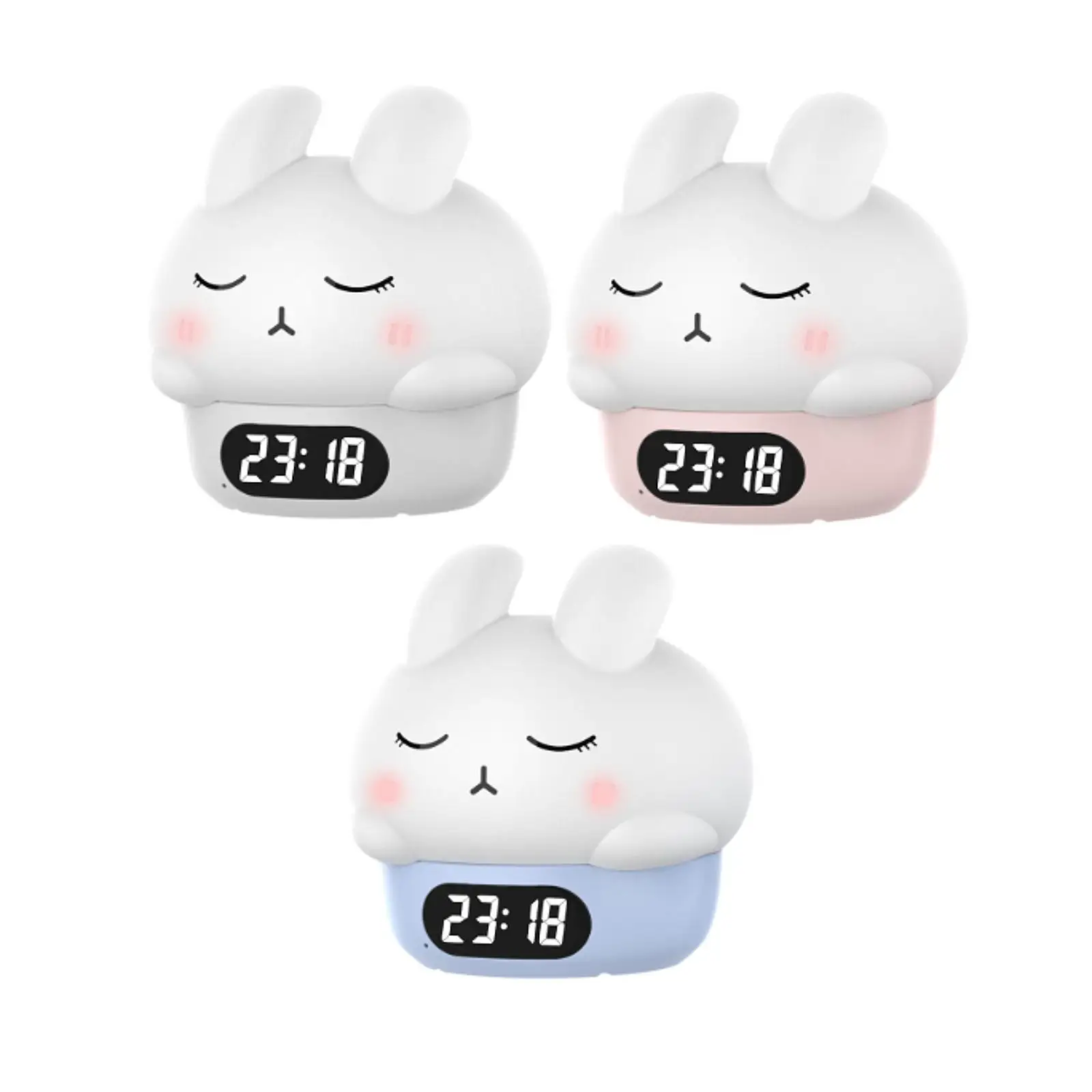 Night Light Silicone Pat Light Temperature Display Cute USB Charging Bedside