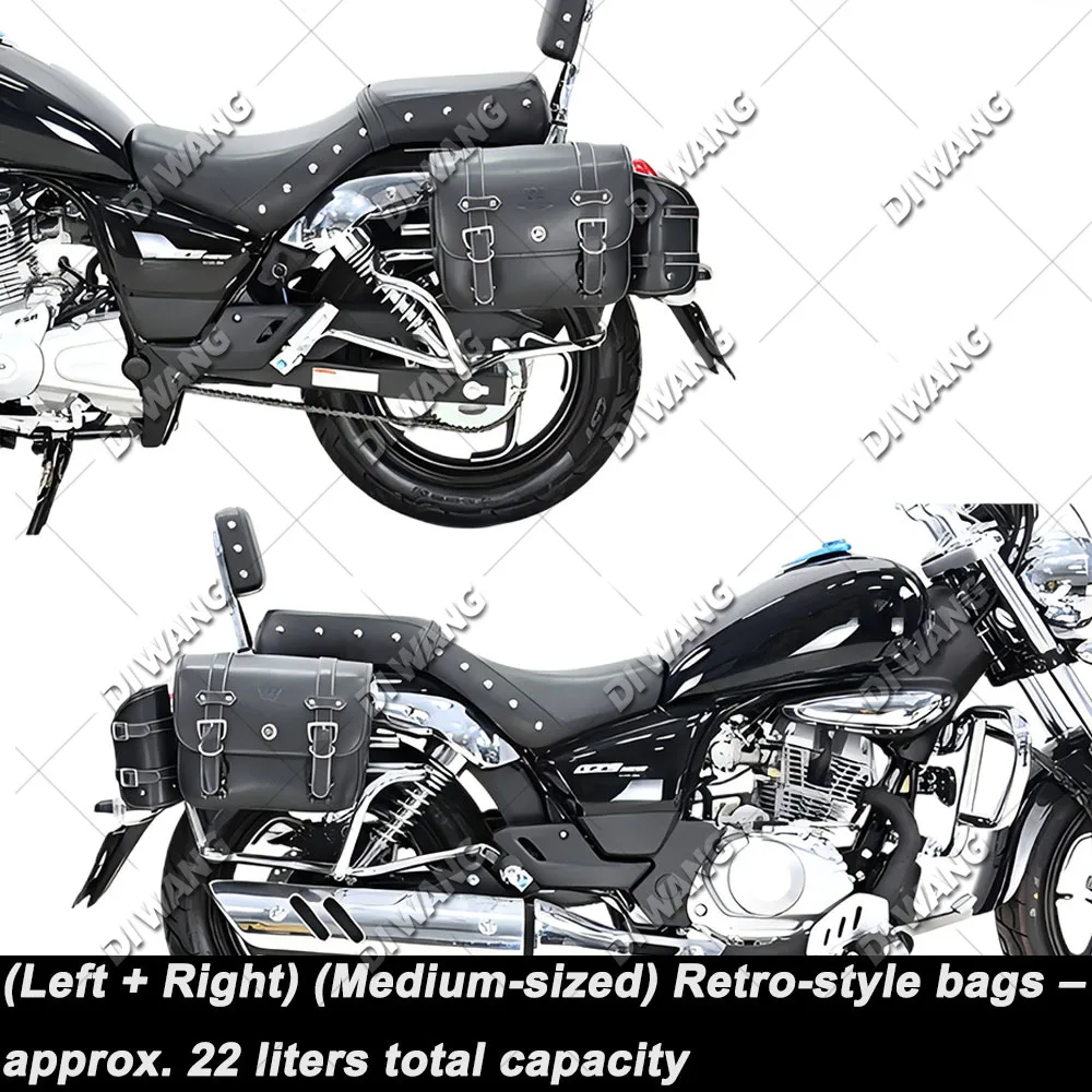 For Haojue GZS150 Motorcycle Retro Side Bag Waterproof Side Pannier Helmet Bag Quick Release Special Modified Accessories