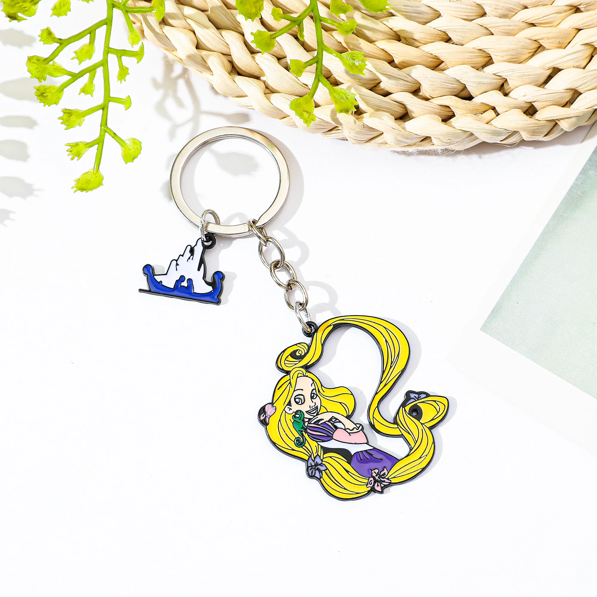 Disney Rapunzel Tangled Kawaii Anime Cartoon Keychain Girls Backpack Pendant Jewelry Accessory Collectible Gift - Image 5