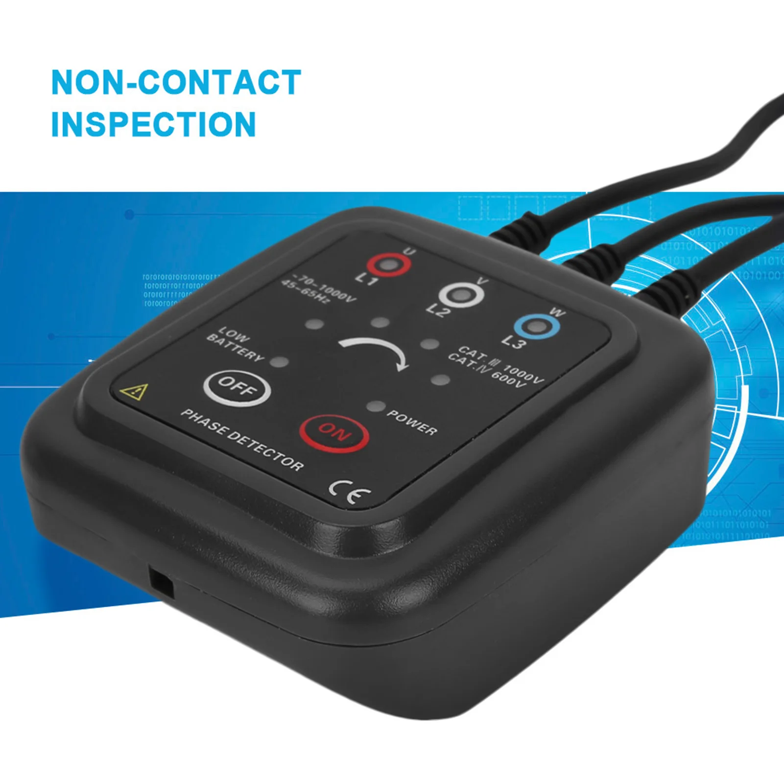 Phase Sequence Meter AC 70-1000V ETCR1000C Non Contact Phase Sequence Detector Magnetic Base Phase Meter Phase Rotation Monitor