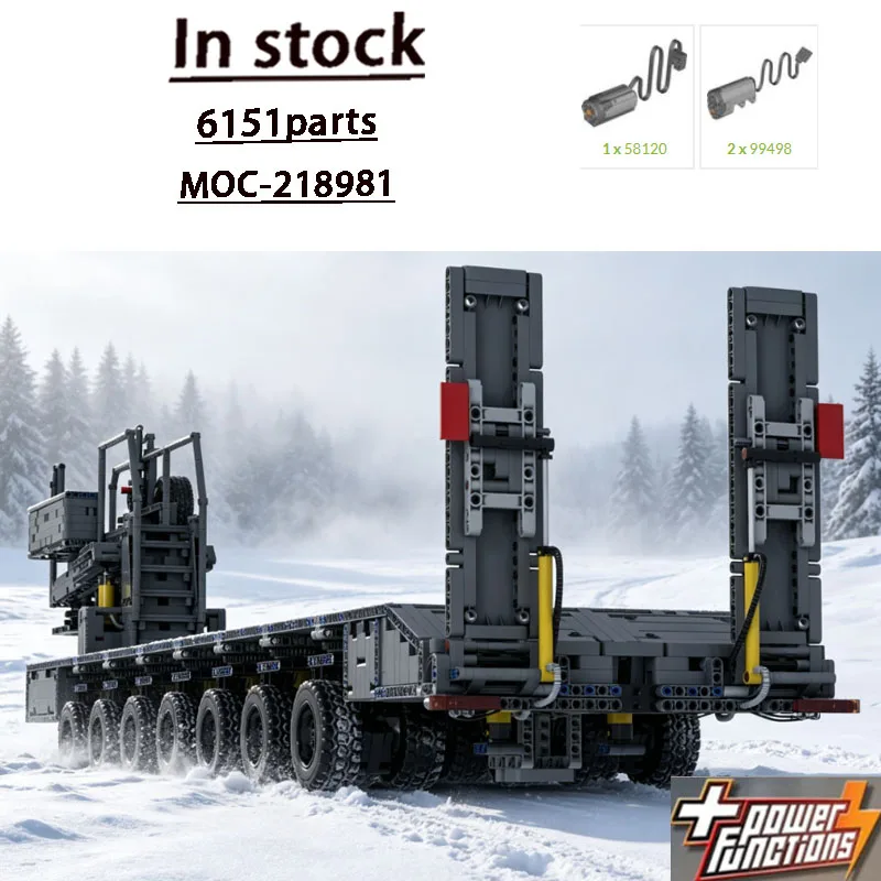 Building Block Model MOC-218981 City Freight Heavy Duty Trailer 6151 Parts Birthday New Year Christmas Custom Toy Gift
