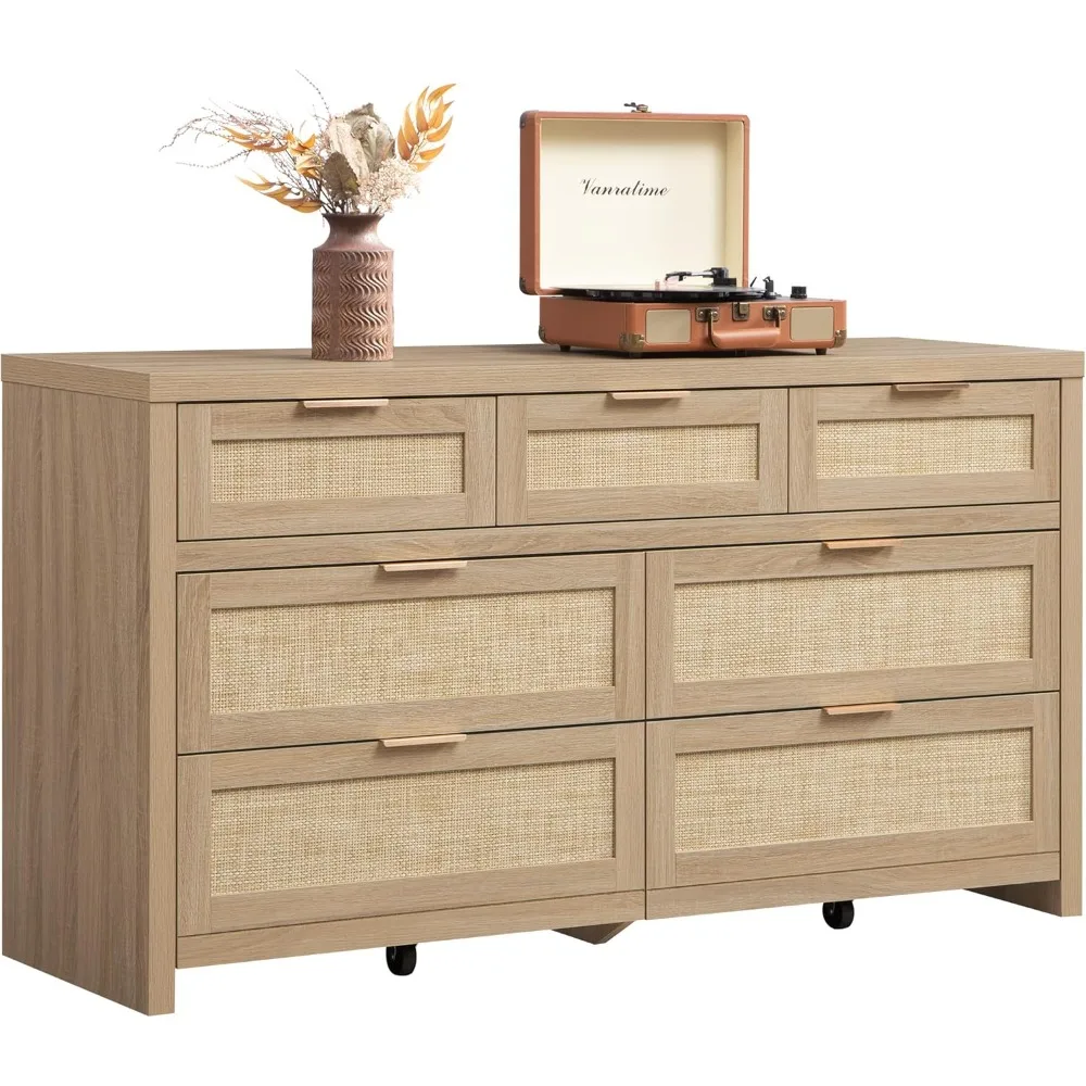 7 Drawer Dresser for Bedroom, 57