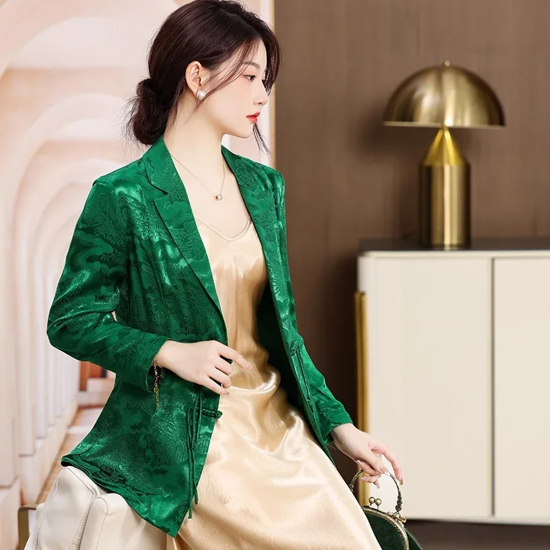 Chinese Style Clothing Women Party Tangsuits Chinese Jacket Oriental Style Business Suit Vintage Coat Female Chinese Top 12968