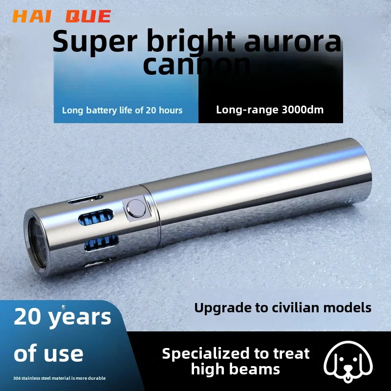 

New Stainless Steel Flashlight High Brightness 100000 Lumen Metal Outdoor Long Range Super Bright Long Battery Life Light