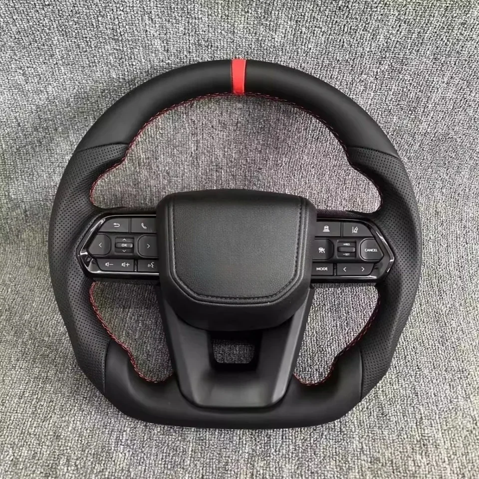 Leather Steering Wheel For Toyota GT 86 FORTUNER FJ Cruiser HIACE LC70/76/79 Land Cruiser CROWN ALPHARD VELLFIRE HILUX view 4