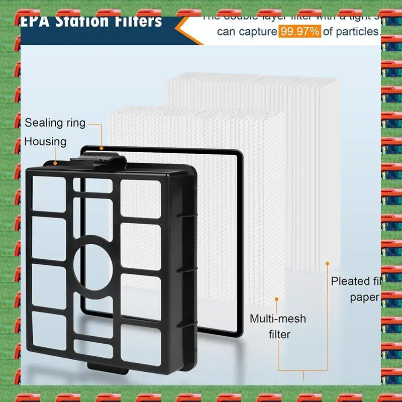 

ABMO HEPA Filters For Shark Powerdetect With Auto-Empty Cordless Vacuum IP3251 IP3251C Replacement Filter Set