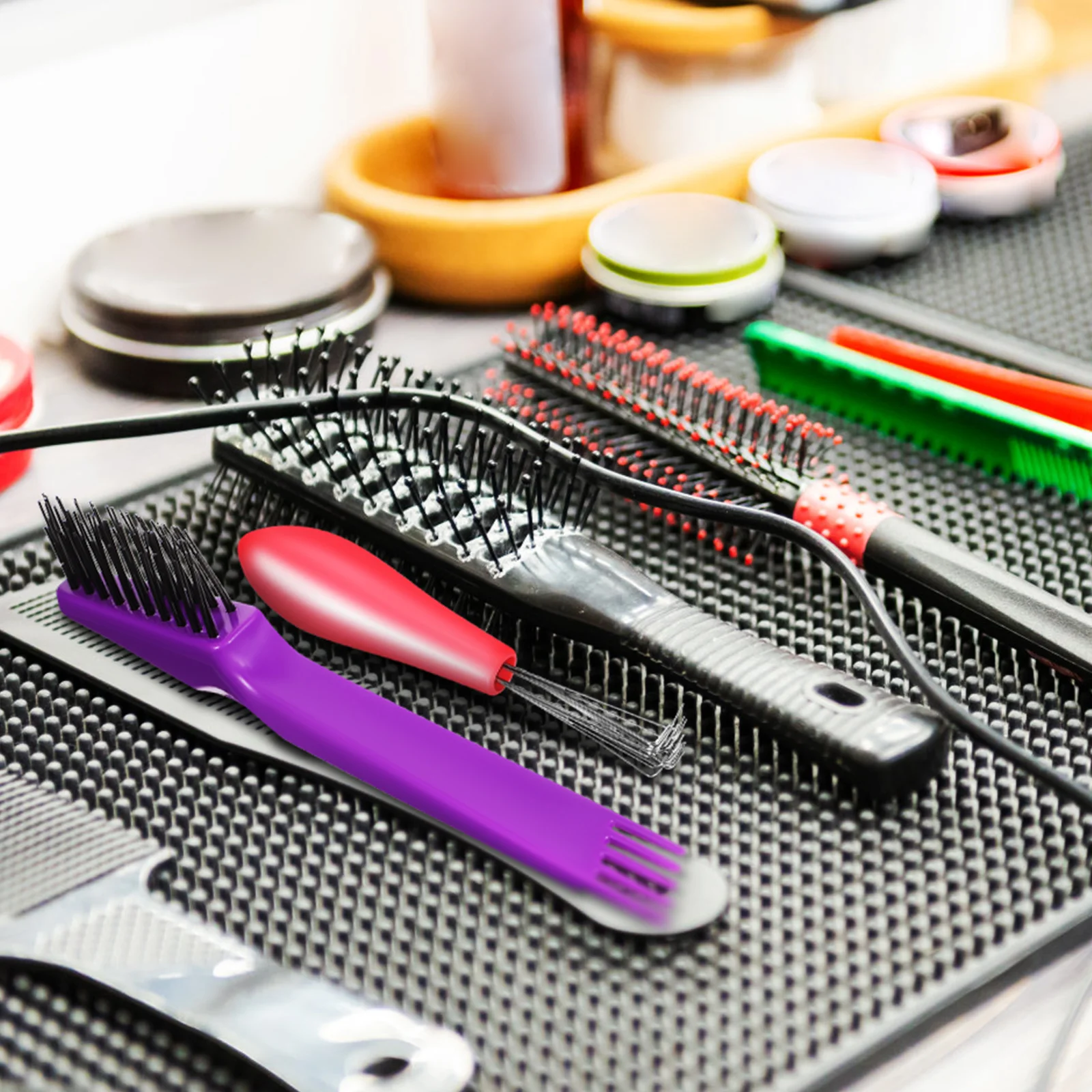 

4 pcs Hairbrush Cleaning Tools Comb Cleaner Tool Set For Home Salon Travel Small Rake Brush Cleaner For Hair Comb Personal Use