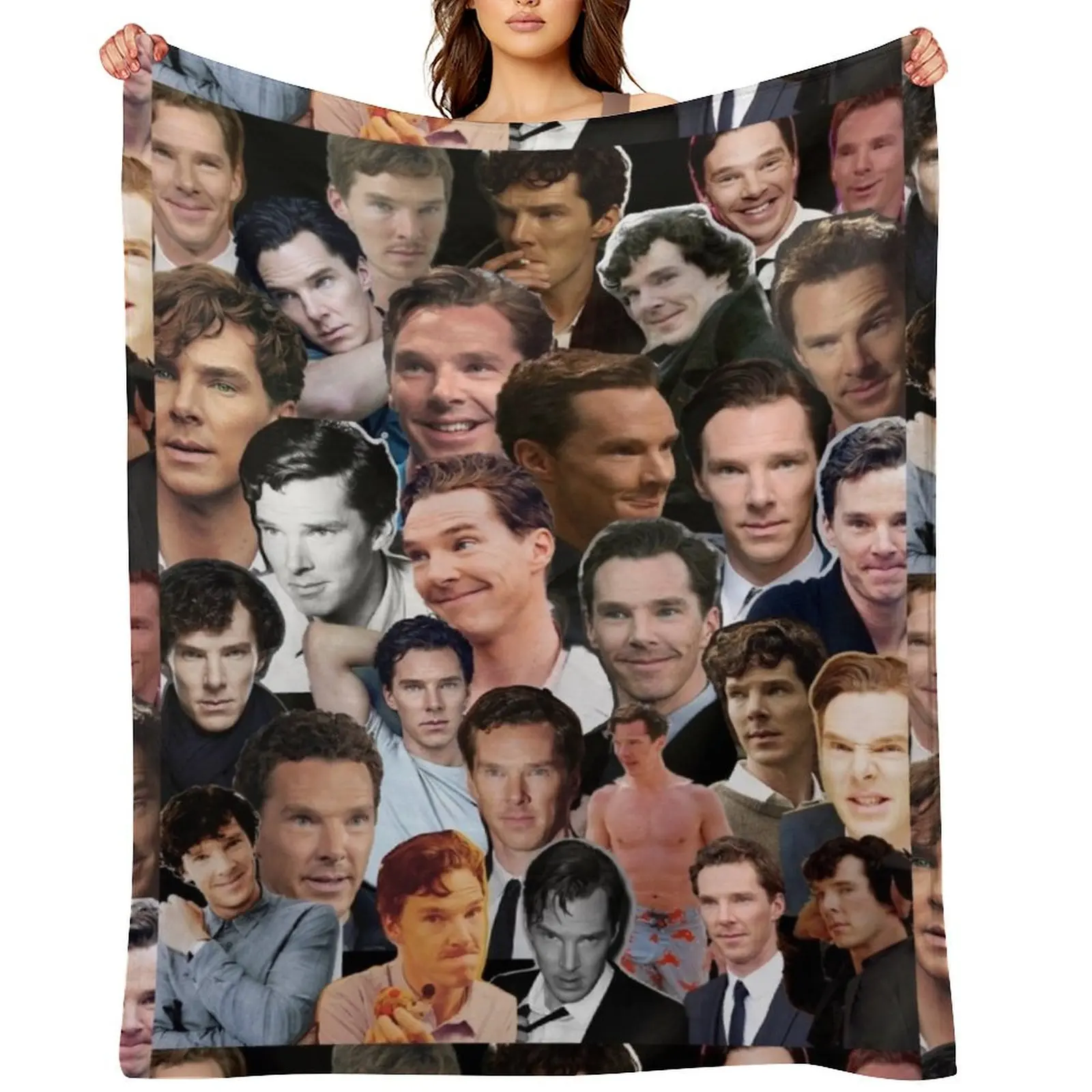 

Benedict Cumberbatch Collage Throw Blanket Extra Large Throw Quilt Decorative Sofas Stuffeds Blankets