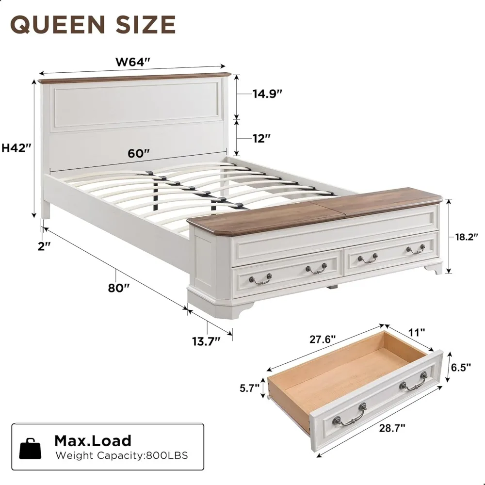 Farmhouse Queen Storage Bed 2