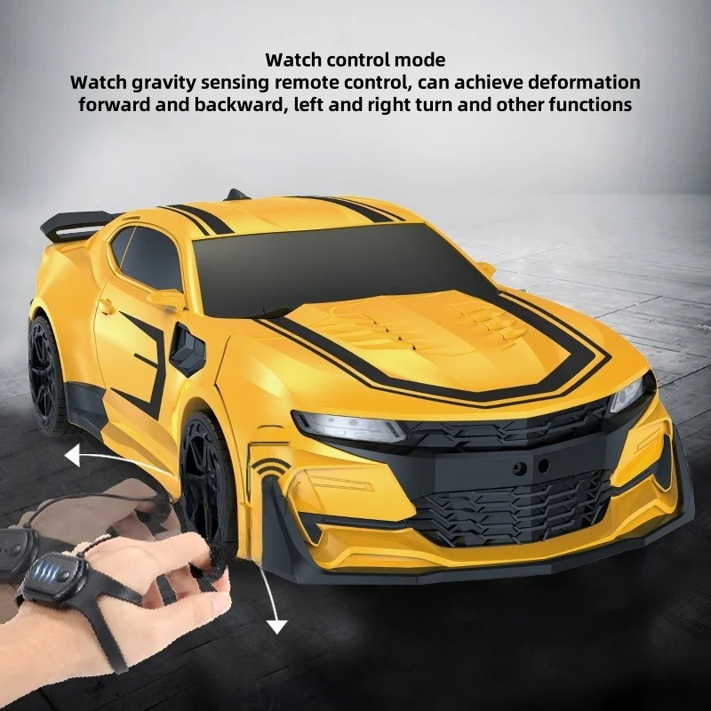 2024 New Super Large Gesture Induction Deformation Remote Control Car Toy Robot Police Car Boy Charging Remote Control Car