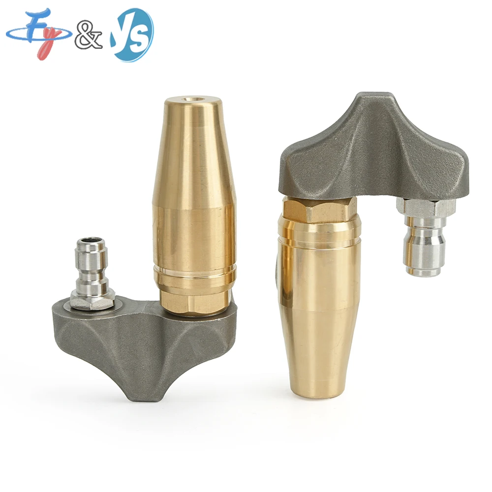 1/4" 3/8" Sewer Jetter Nozzle, 3000PSI Reverse Turbo Drain Cleaning Nozzle for Pressure Washer