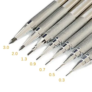 Bút chì cơ học kim loại chuyên nghiệp để phác thảo, 0,3mm, 0,5mm, 0,7mm, 0,9mm, 1,3mm, 2.0mm, 3.0mm 8 doanh số tiền phạt chính 0,9mm - №6