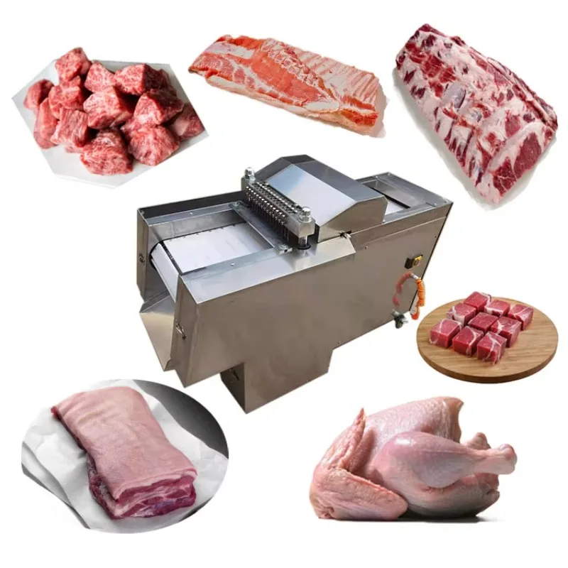 Nashville Commercial Meat Cutting Machine Beef Dicing Chicken Meat Cutter Goat Slicing Frozen Meat Cube Cutting Machine Price