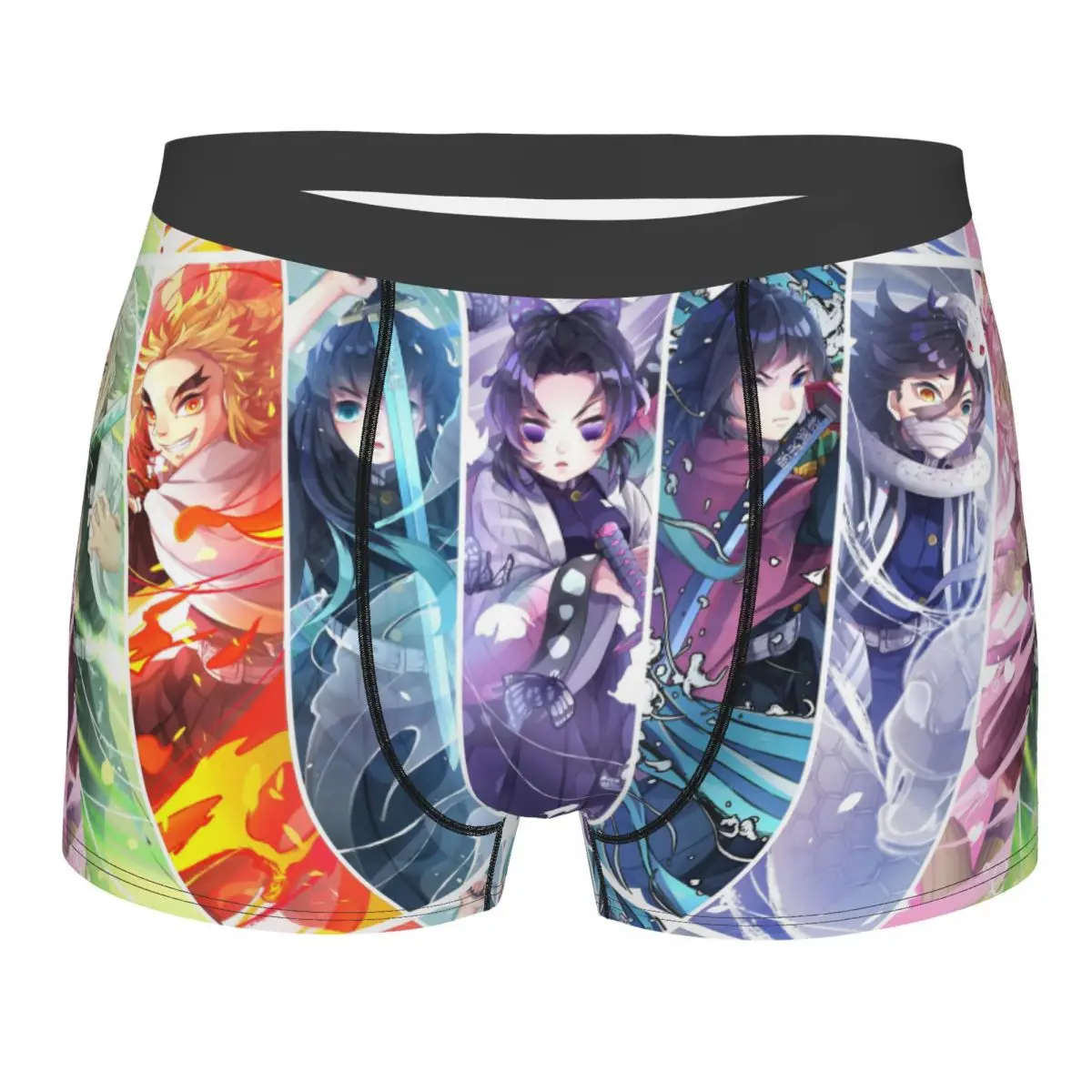 Men's Special Demon Slayer Underwear, Kimetsu No Yaiba Boxer Briefs, Roupa Interior Altamente Respirável, Shorts Estampados em 3D, Qualidade Superior, Idéia Presente