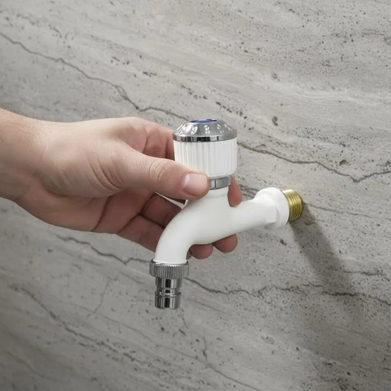 Washing Machine Faucet Round Hand Wheel Color Durable Household Mop Pool Tap for Bathroom Laundry Area