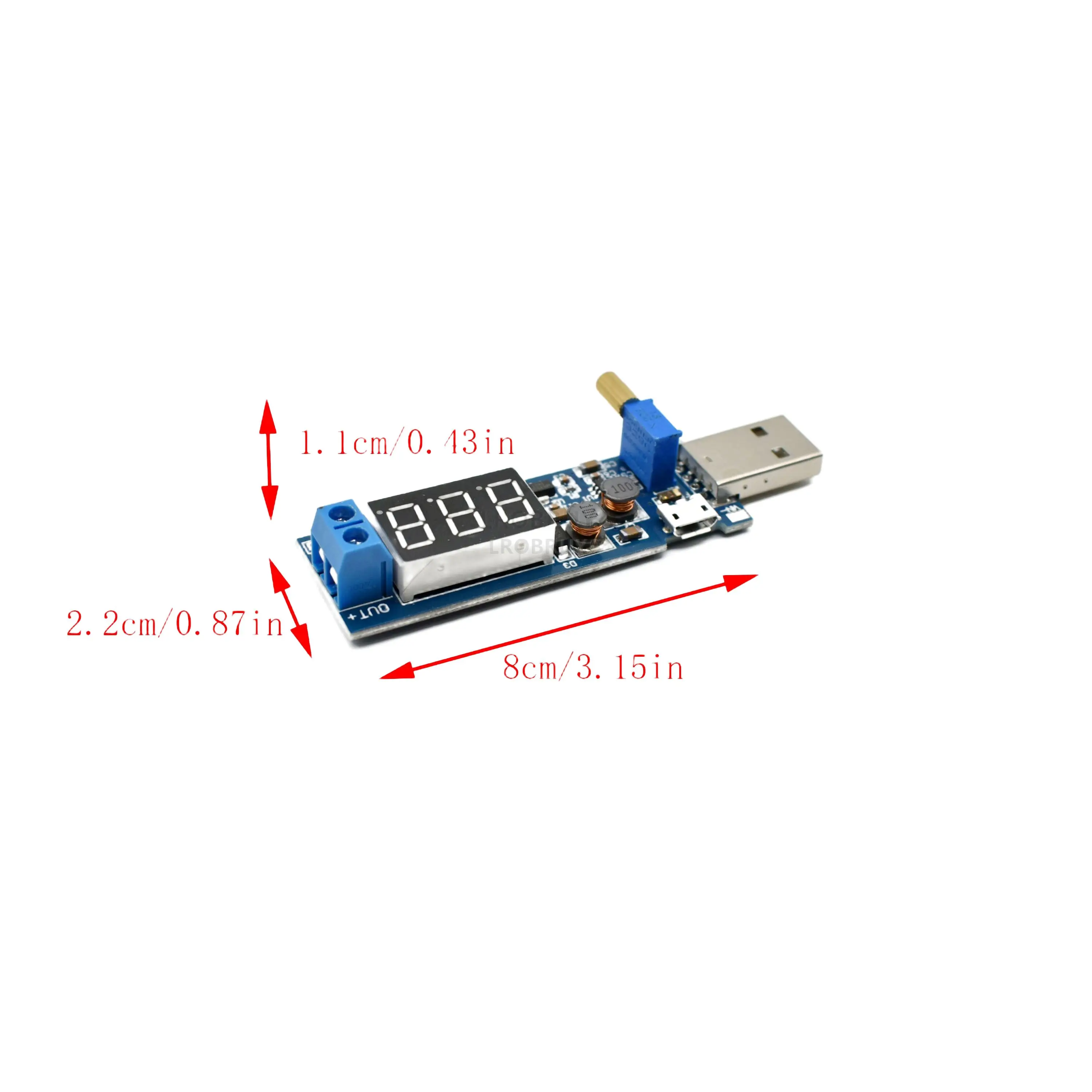 One package of two DC-DC USB boost power regulator modules 5V to 3.3V 9V 12V 24V Desktop power module [29289] LTa-0032