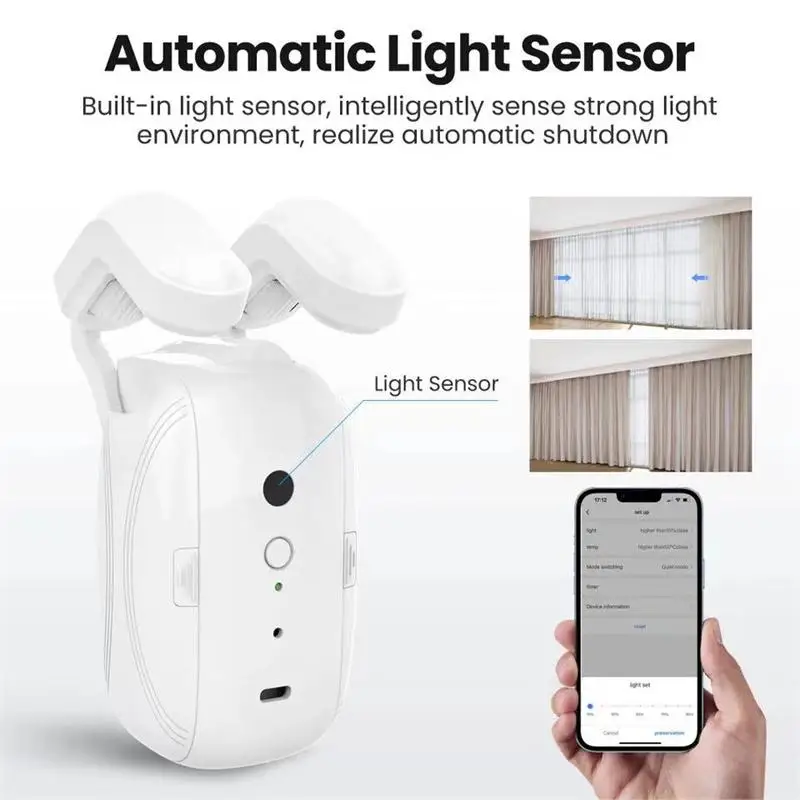 Tuya Wifi Bluetooth Smart Curtains Robot Wireless Automatic Curtain Opener Curtain Motor Remote Voice Control Alexa Google Home