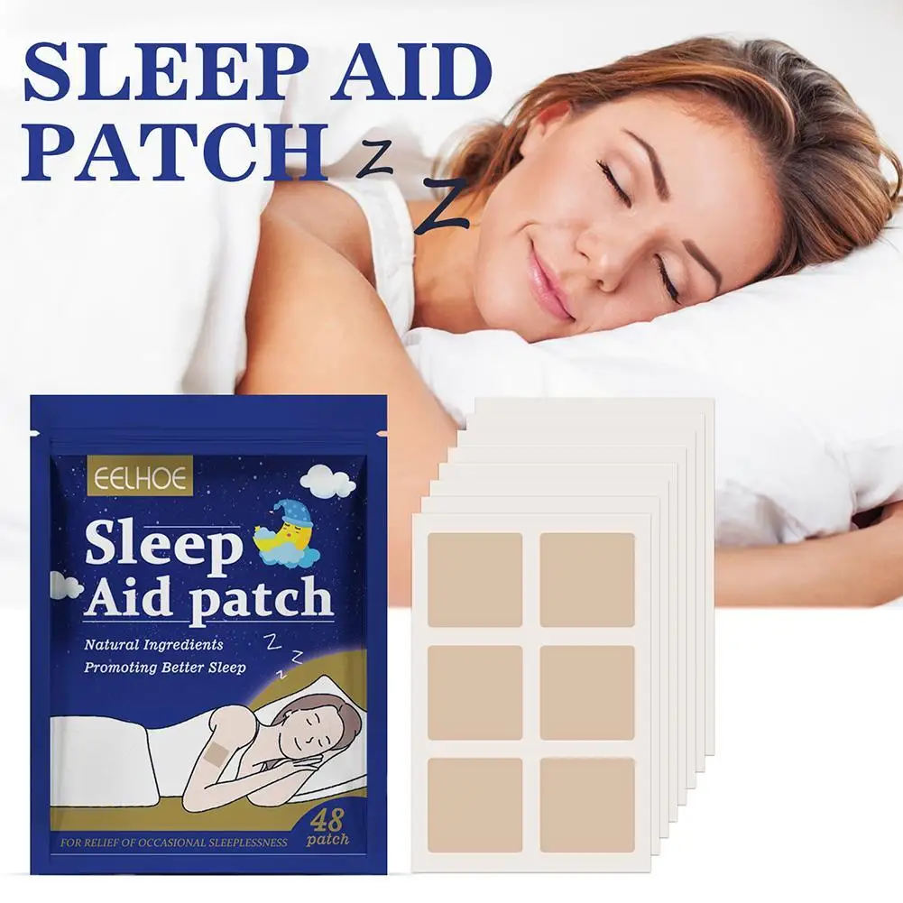 48pcs Insomnia Treatment Relieve Anxiety Decompression Headache Neurasthenia Soothing Stickers Body Relaxing Promote Sleep Patch