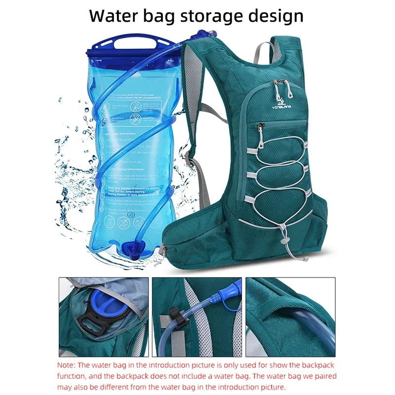 Bicycle Bike Cycling Backpack Waterproof Water Bag Storage Knapsack Hiking Day Pack Running Jogging Hydration Bladder Rucksack