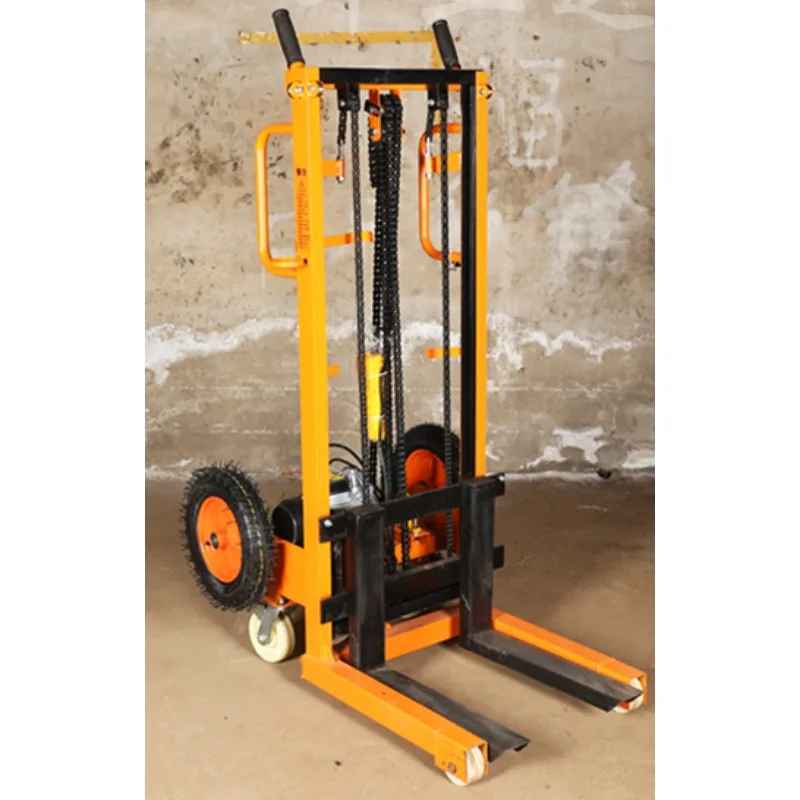 220V household small lift electric stacker forklift handling loading and unloading stacker