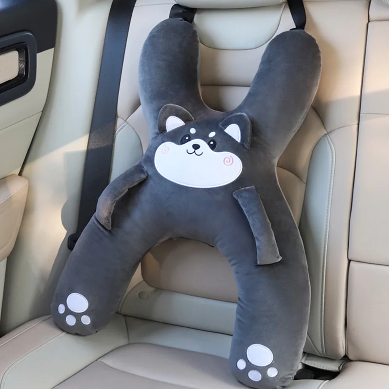 Kids Car Neck Pillow Prevent Leaning Head Back Seat Sleeping Aid Seat Belt Safety for Long Distance Travel CZT08 - view 6