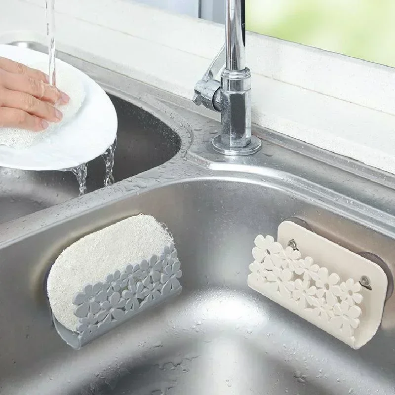 Soap Holders Dish Cloths Rack Sponge Holder Clip Rag Storage Rack Punch Free Kitchen Bathroom Gadget  אירגון ואיחסון מטבח