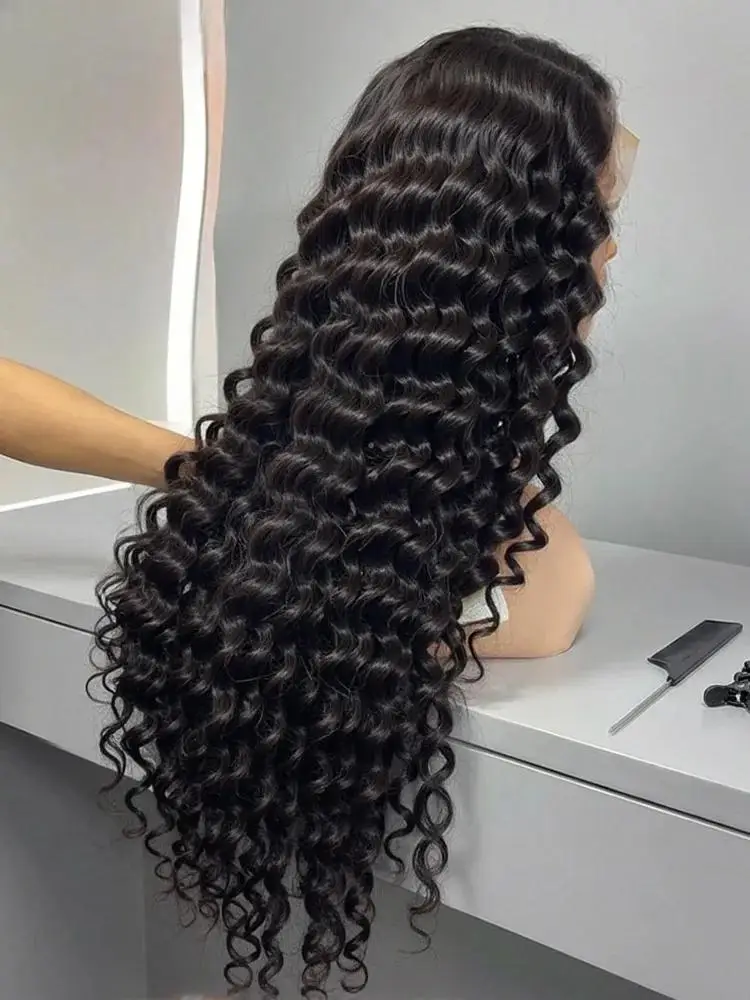 

30 40 Inch 250 Density Loose Wave 13x6 Lace Front Wig Human Hair Brazilian Water Deep Wave 13x4 HD Lace Frontal Wig Curly Wigs