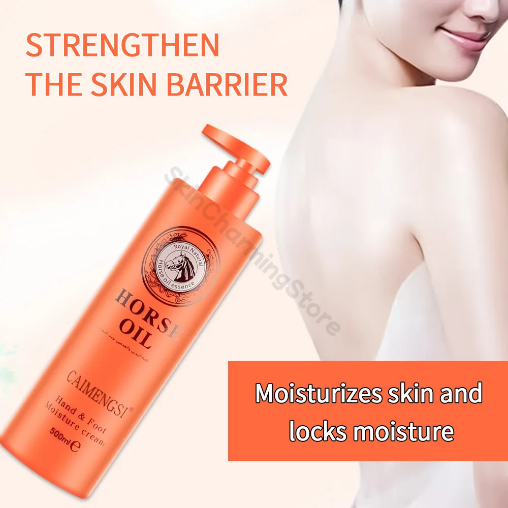 Horse Oil Body lotion Cream essence Body Lotion Hydrating&Moisturizing Skin Brightening 500ml