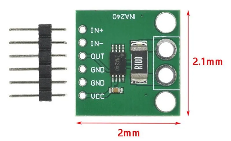 DC 3,0 V-5,0 V INA240 Modul INA240A1/A2/A3/A4 Hochpräziser Stromerkennungsverstärker für die Zweikanalüberwachung – Detail 5