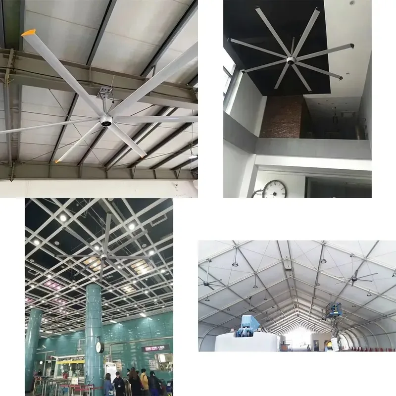 1500W 220V CE Certified Industrial HVLS Ceiling Fan for Dairy Poultry Farm House Large Ventilated 24ft 26ft