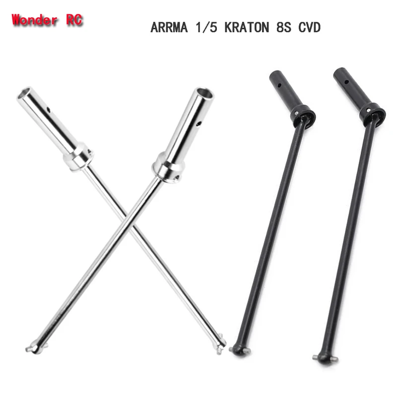 Metal Steel Front Rear CVD Drive Shaft Universal Joint Upgrade Parts for ARRMA 1/5 Kraton Outcast 4X4 8S BLX 4WD RC Truck Car
