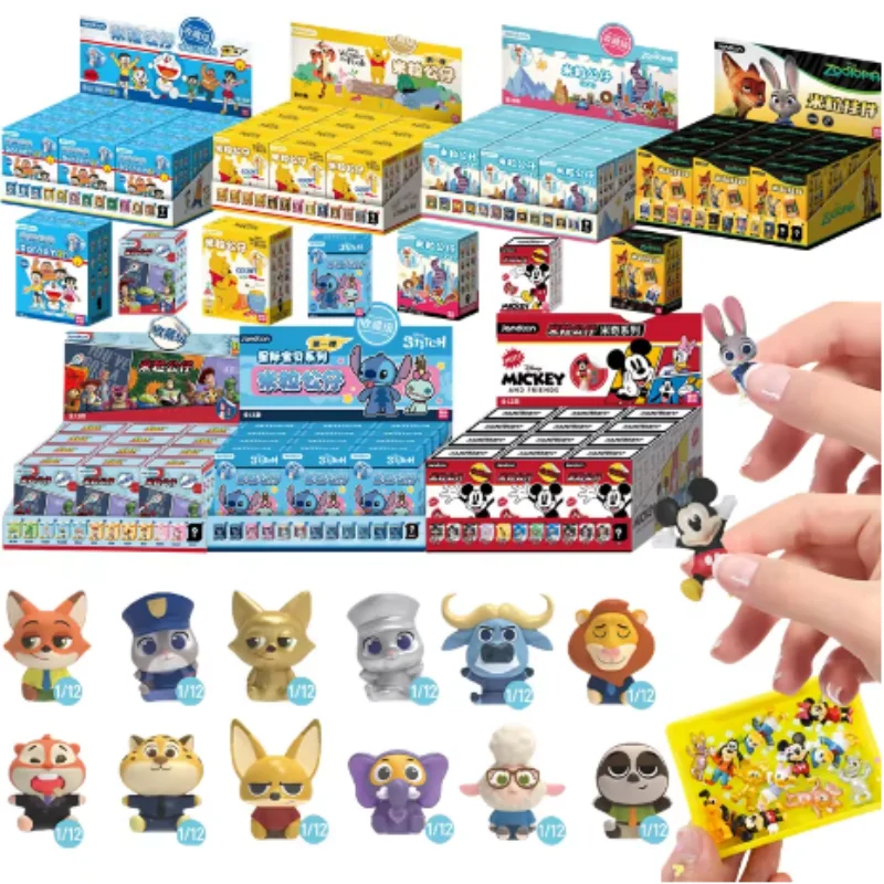 Figuras de Acción de Disney: Toy Story, Stitch, Mickey Mouse, Winnie, Zootopia, Doraemon, Muñecos de Granos de Arroz, Caja Sorpresa, Regalos de Cumpleaños