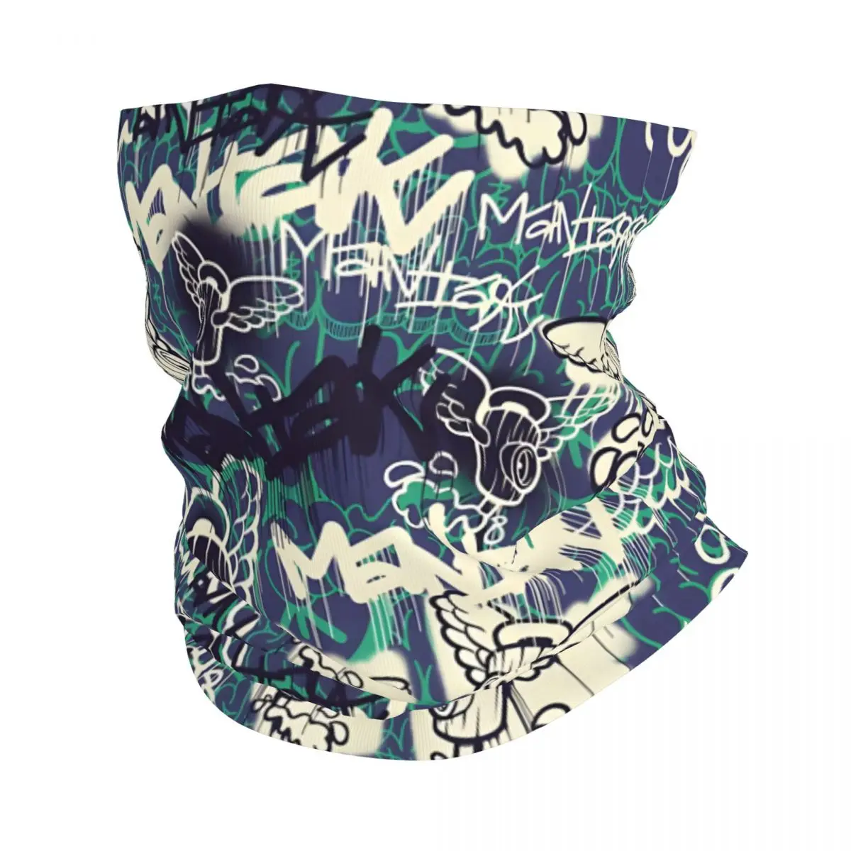 Maniak Spray Cap Angel Patterned Thin Bandana Neck Gaiter Wrap Scarf Headband Neck Cover