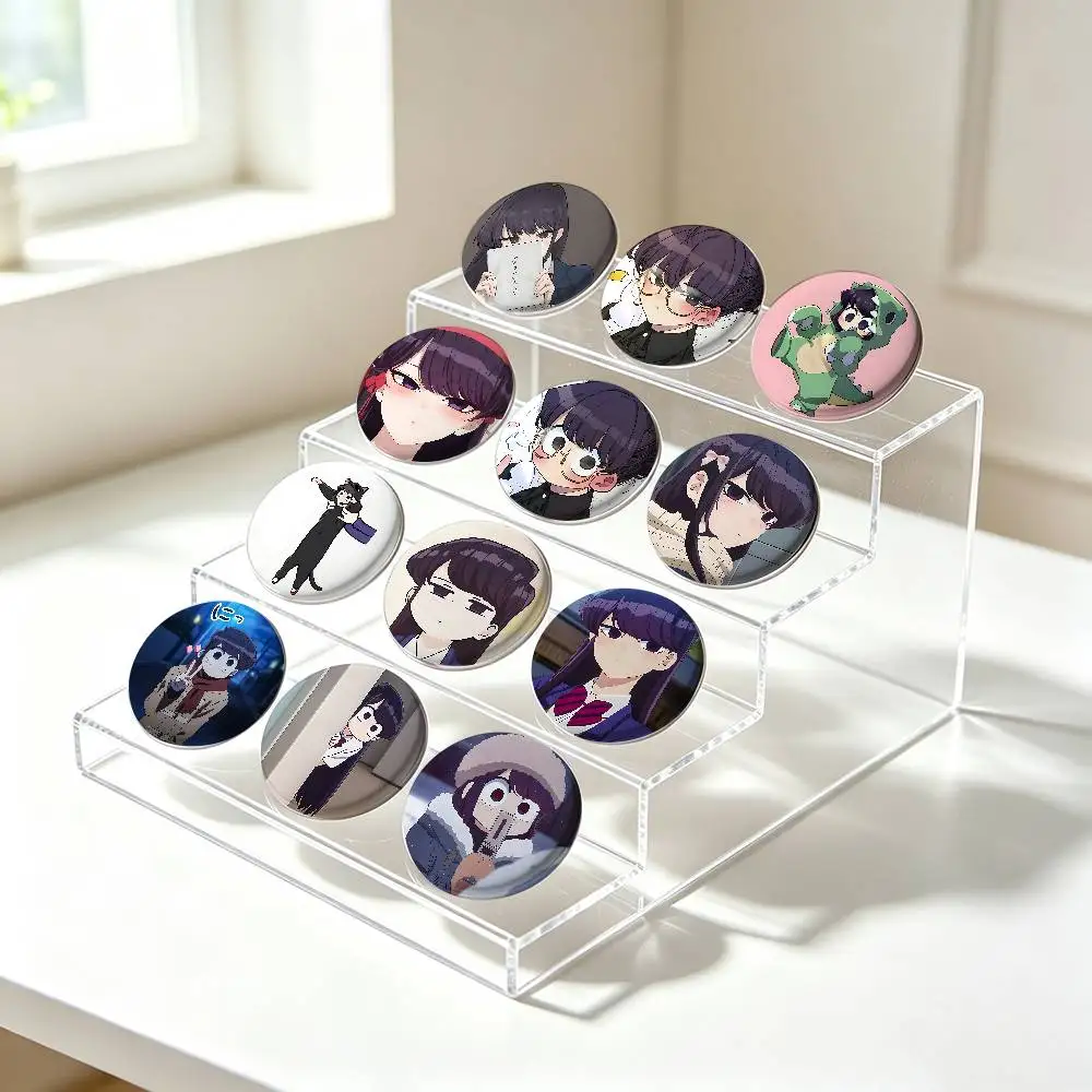 Cute K-Komi-san Badge Pins For Friend, Backpack, Clothing, Collectible Accessories, Jewelry Gift